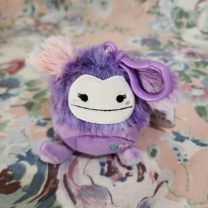 1 LEFT Squishmallow clip valentines day eden the bigfoot lavender pastel fur